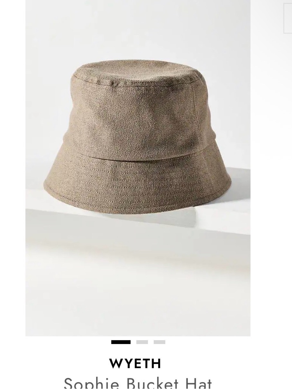 NWT Wyeth Sophie Woven Bucket Hat Asparagus Neutral OS